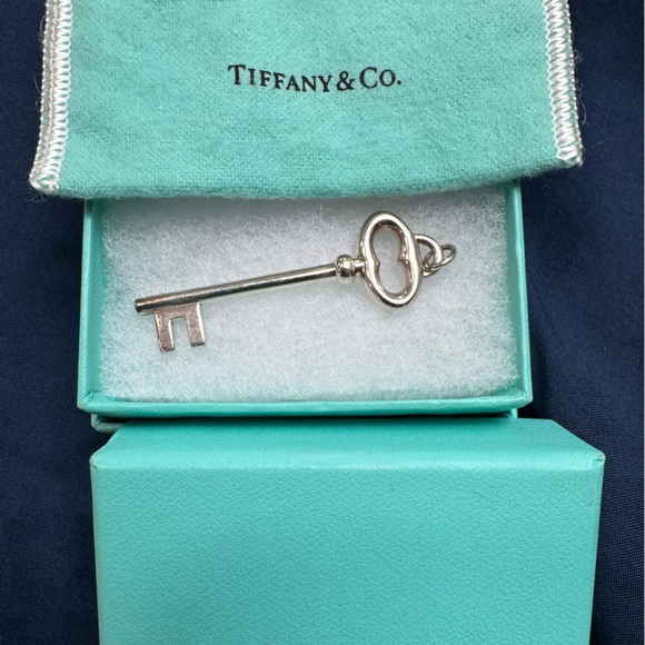 Tiffany & Co. Sterling Silver Key Charm – Made in Italy w/ Box